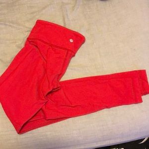 Red Lululemon leggings